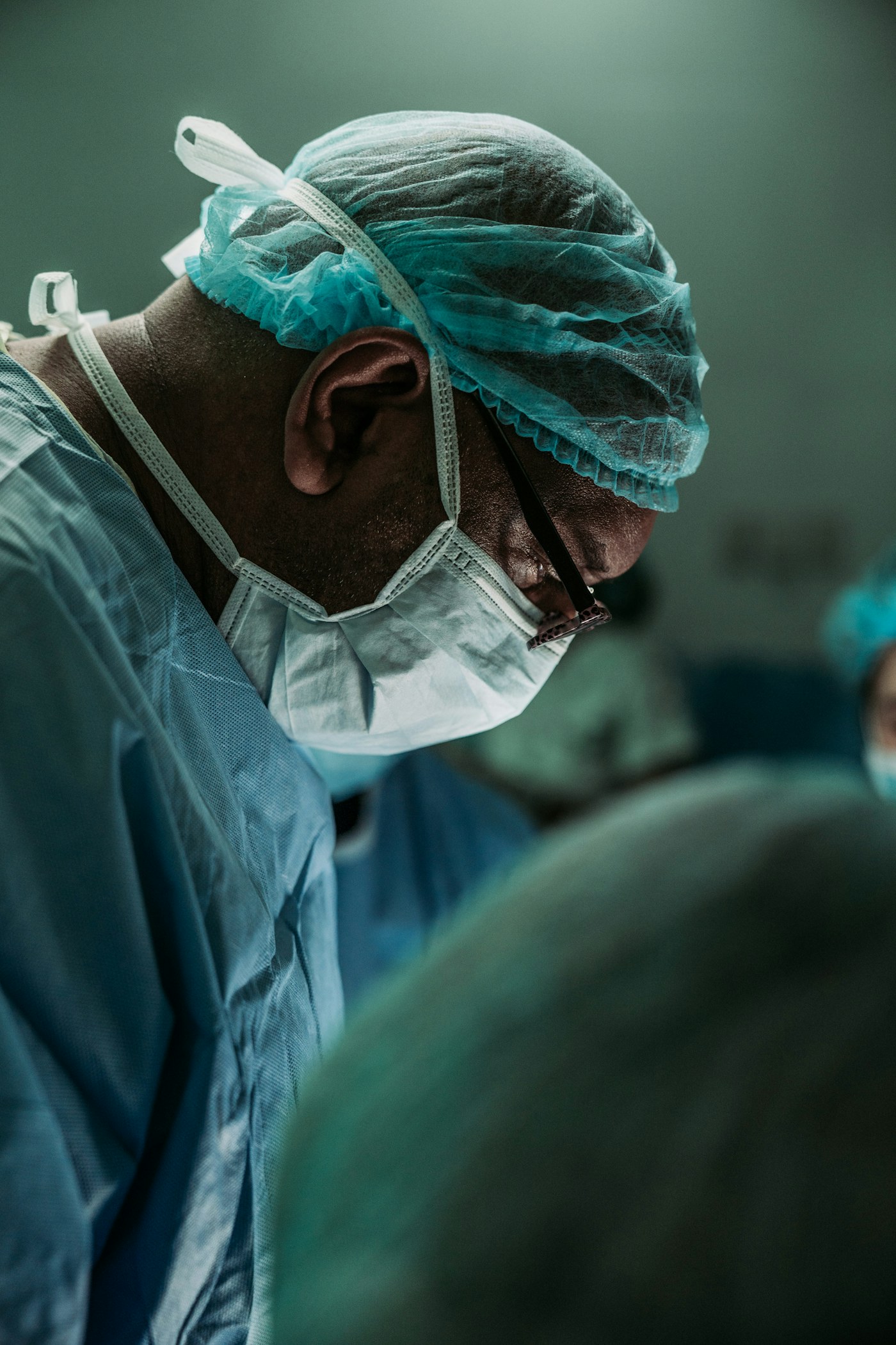 Patient speaking with a healthcare professional during intake