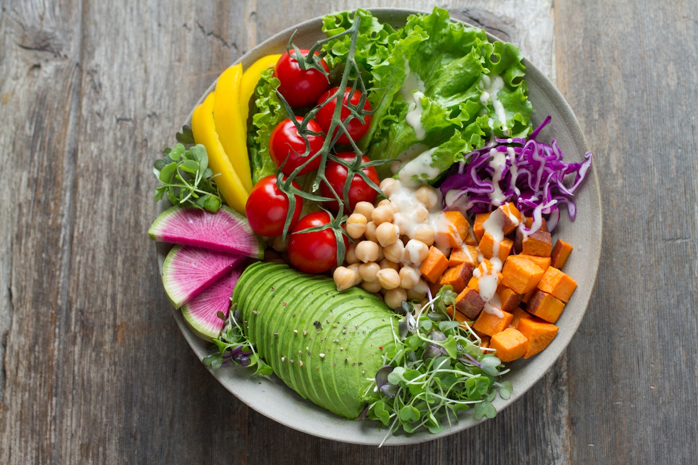 Colorful healthy food for wellness and prevention planning